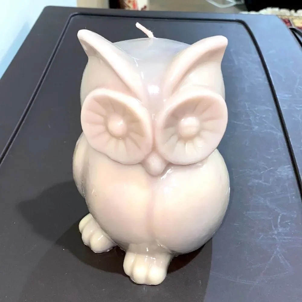 Owl custom made candle